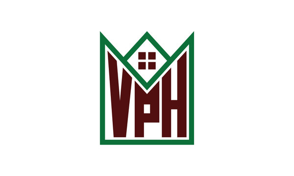 VPH initial letter real estate builders logo design vector. construction, housing, home marker, property, building, apartment, flat, compartment, business, corporate, house rent, rental, commercial