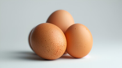 Eggs on white background copy space. generative ai 