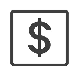 シンプルな黒色のドルマーク