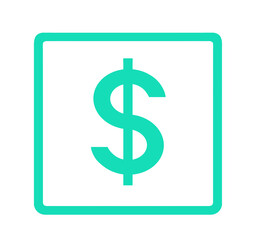 シンプルな緑色のドルマーク