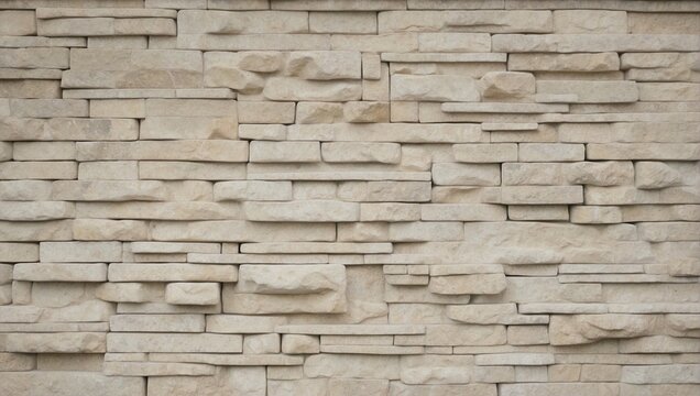 Textured Fieldstone Wall Background. AI Generated 