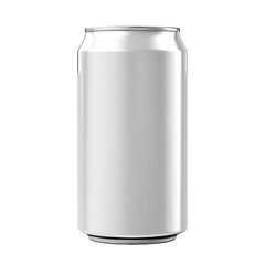 Blank aluminum can isolated on transparent background, png