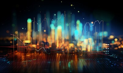 Fototapeta premium Data analytics with graphs and charts background