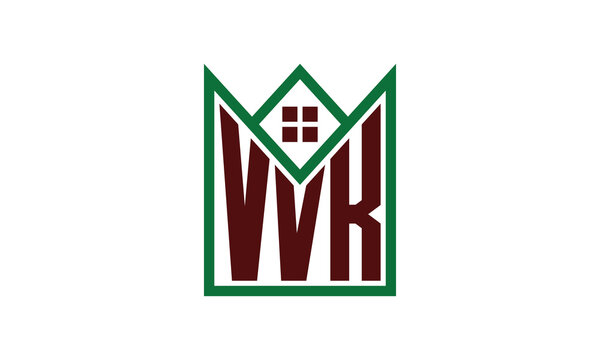 VVK initial letter real estate builders logo design vector. construction, housing, home marker, property, building, apartment, flat, compartment, business, corporate, house rent, rental, commercial