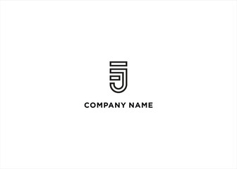 Initial FJ Logo Design Vector