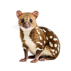 Cute Quoll isolated on white background
 