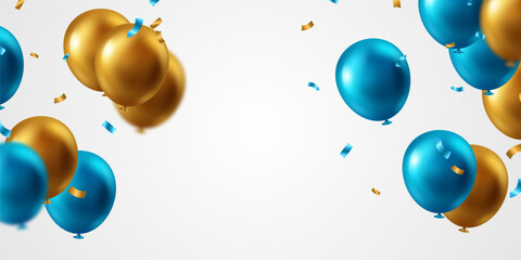 elegant blue balloon background For decorating festive events Vector illustration