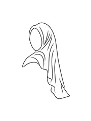 Hijab Shop Logo With Simple Line Concept