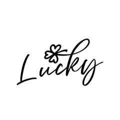 Obraz premium black lucky logo