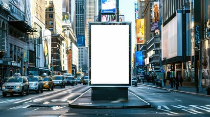 white blank advertising billboard. street mockup panel. digital lightbox poster ad banner board. bus shelter advertising - obrazy, fototapety, plakaty