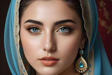 portrait of a stunning turkish young woman