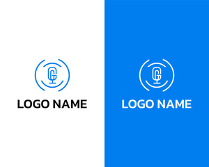 Circle G Podcast symbol minimal and creative icon logo design template