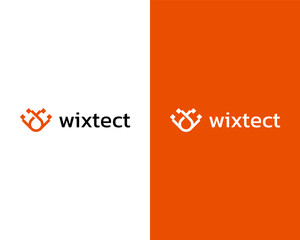 Minimal Letter W Technology company business logo design template