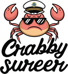 Modern Crabby Surfer Logo for Summer Campaigns
