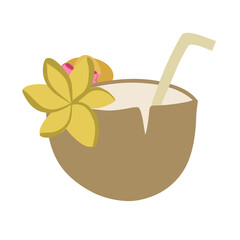 Beacht illustrations fit for travel or summer beach paper Coconut