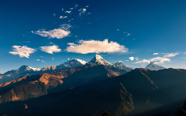 Crédence de cuisine en verre imprimé Annapurna Landscape view of Mount Annapurna range in Nepal.