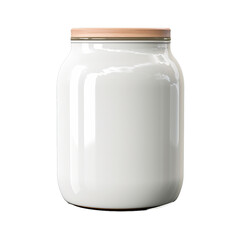 Blank ceramic jar isolated on transparent background, png