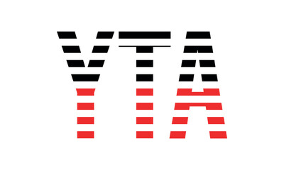 YTA three initial letter iconic line negative space minimal logo design vector template. monogram, abstract, wordmark, business, typography, minimalist, brand, company, flat, modern, unique, simple