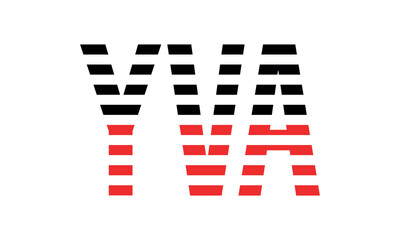 YVA three initial letter iconic line negative space minimal logo design vector template. monogram, abstract, wordmark, business, typography, minimalist, brand, company, flat, modern, unique, simple