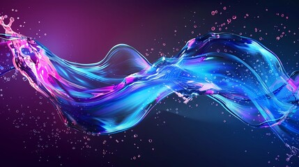 水（液体）の動きの抽象的なイメージ