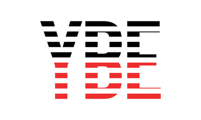 YBE three initial letter iconic line negative space minimal logo design vector template. monogram, abstract, wordmark, business, typography, minimalist, brand, company, flat, modern, unique, simple