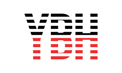 YBH three initial letter iconic line negative space minimal logo design vector template. monogram, abstract, wordmark, business, typography, minimalist, brand, company, flat, modern, unique, simple