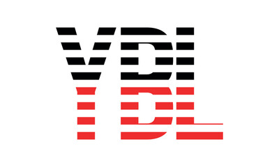 YBL three initial letter iconic line negative space minimal logo design vector template. monogram, abstract, wordmark, business, typography, minimalist, brand, company, flat, modern, unique, simple