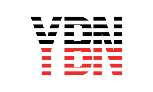 YBN three initial letter iconic line negative space minimal logo design vector template. monogram, abstract, wordmark, business, typography, minimalist, brand, company, flat, modern, unique, simple