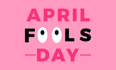 April Fool's Day Celebrated every year of April 1st, Vector banner, flyer, poster and social medial template design.