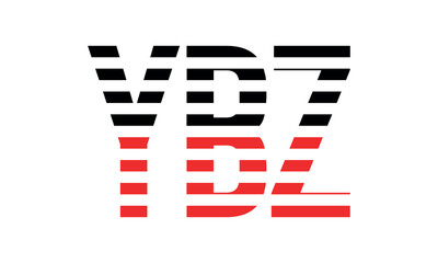 YBZ three initial letter iconic line negative space minimal logo design vector template. monogram, abstract, wordmark, business, typography, minimalist, brand, company, flat, modern, unique, simple