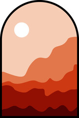 Aesthetic Boho Landscape Frame