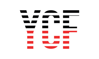 YCF three initial letter iconic line negative space minimal logo design vector template. monogram, abstract, wordmark, business, typography, minimalist, brand, company, flat, modern, unique, simple