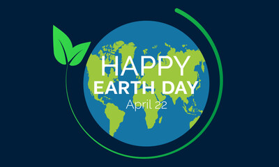 Earth Day Celebrated every year of April 22, Vector banner, flyer, poster and social medial template design.