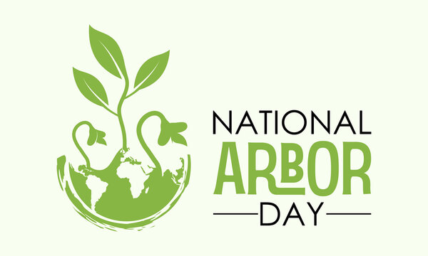 National Arbor Day celebrated every year of April 26, Vector banner, flyer, poster and social medial template design.