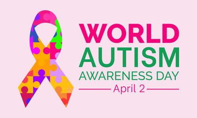 National Autism Awareness Month Observed every year of April, Vector banner, flyer, poster and social medial template design.