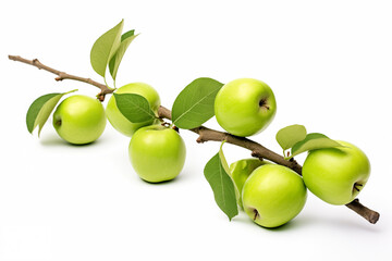 Golden delicious is a sweet and sour juicy green apple with a delicious taste. AI generation.