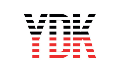 YDK three initial letter iconic line negative space minimal logo design vector template. monogram, abstract, wordmark, business, typography, minimalist, brand, company, flat, modern, unique, simple