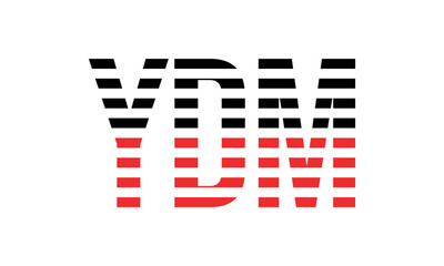 YDM three initial letter iconic line negative space minimal logo design vector template. monogram, abstract, wordmark, business, typography, minimalist, brand, company, flat, modern, unique, simple