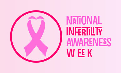 National Infertility Awareness Week Observed every year of April 21th-27th, Vector banner, flyer, poster and social medial template design.