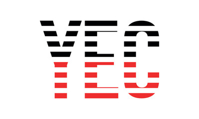 YEC three initial letter iconic line negative space minimal logo design vector template. monogram, abstract, wordmark, business, typography, minimalist, brand, company, flat, modern, unique, simple