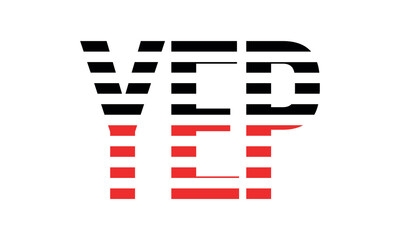 YEP three initial letter iconic line negative space minimal logo design vector template. monogram, abstract, wordmark, business, typography, minimalist, brand, company, flat, modern, unique, simple