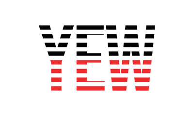 YEW three initial letter iconic line negative space minimal logo design vector template. monogram, abstract, wordmark, business, typography, minimalist, brand, company, flat, modern, unique, simple