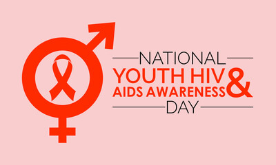 National Youth HIV & AIDS Awareness Day Observed every year of April 10, Vector banner, flyer, poster and social medial template design.