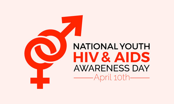 National Youth HIV & AIDS Awareness Day Observed every year of April 10, Vector banner, flyer, poster and social medial template design.