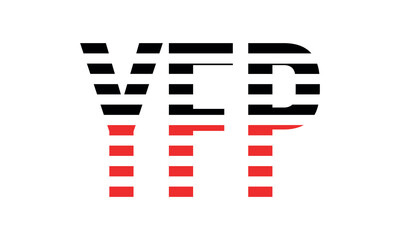 YFP three initial letter iconic line negative space minimal logo design vector template. monogram, abstract, wordmark, business, typography, minimalist, brand, company, flat, modern, unique, simple