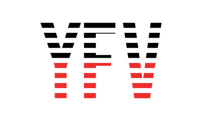 YFV three initial letter iconic line negative space minimal logo design vector template. monogram, abstract, wordmark, business, typography, minimalist, brand, company, flat, modern, unique, simple