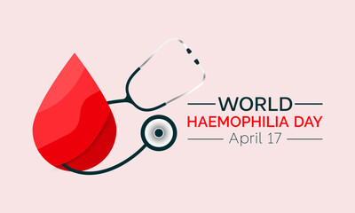 World Hemophilia Day Observed every year of April 17, Vector banner, flyer, poster and social medial template design.