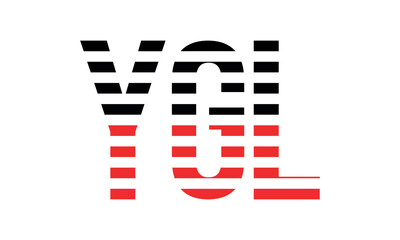 YGL three initial letter iconic line negative space minimal logo design vector template. monogram, abstract, wordmark, business, typography, minimalist, brand, company, flat, modern, unique, simple