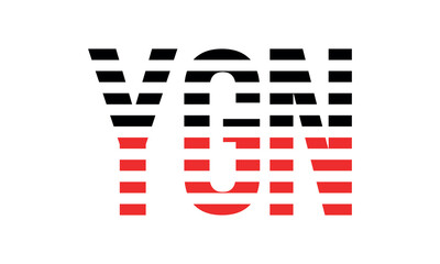 YGN three initial letter iconic line negative space minimal logo design vector template. monogram, abstract, wordmark, business, typography, minimalist, brand, company, flat, modern, unique, simple