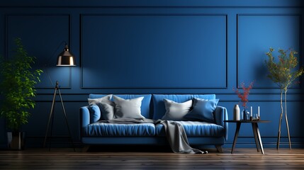 A royal blue solid color background that exudes a sense of depth and sophistication. The deep blue hue is reminiscent of a starry night sky, creating a serene and mysterious atmosphere